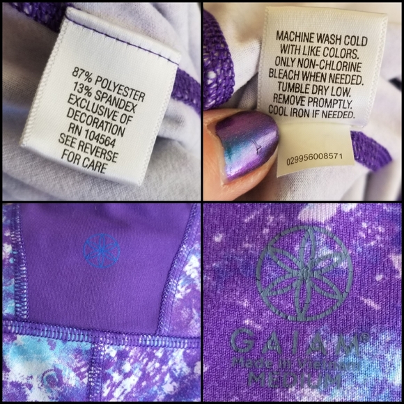 Purple & Blue Leggings - Picture 5 of 5